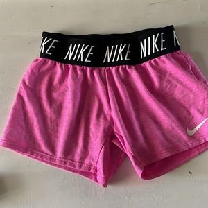Girls Nike pro pink shorts size small